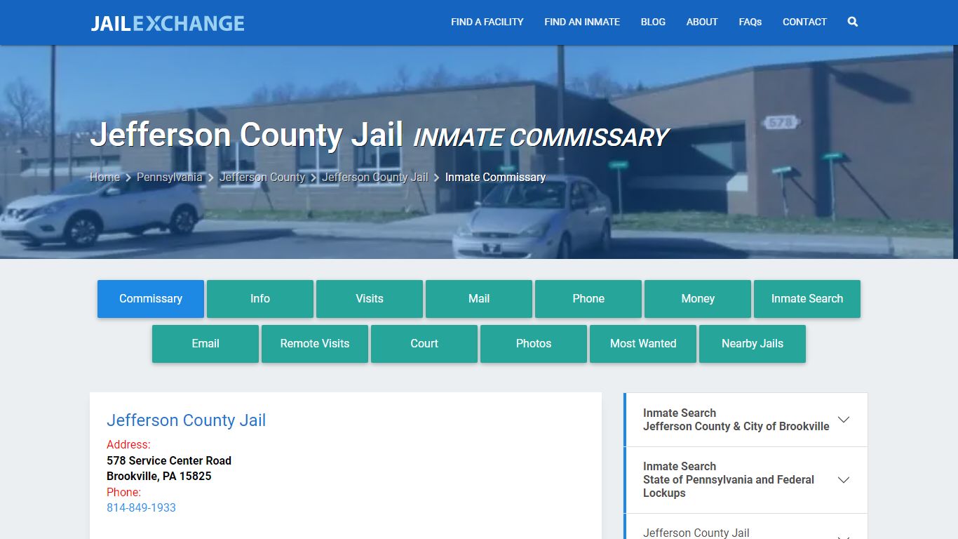Inmate Commissary, Care Packs - Jefferson County Jail, PA